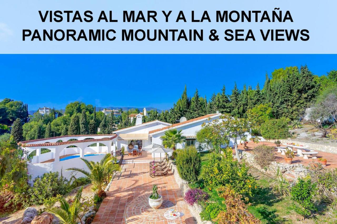 Private Heated Pool, Jacuzzi & 1225M2 Garden In Villa Cipreses Frigiliana Extérieur photo